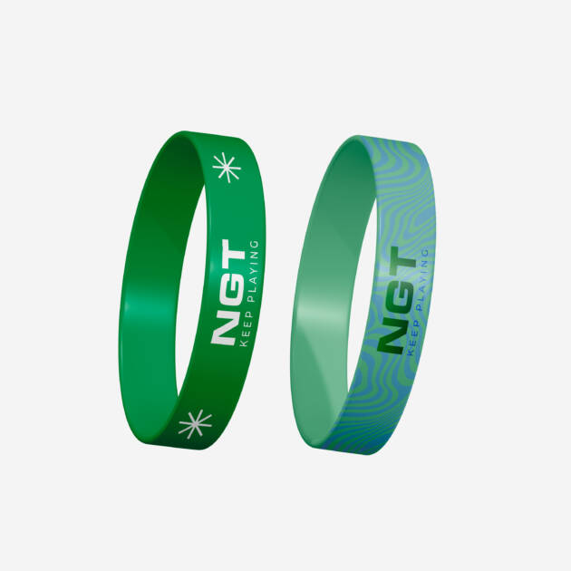 NGT Premium Fabric Wristband – Green & White